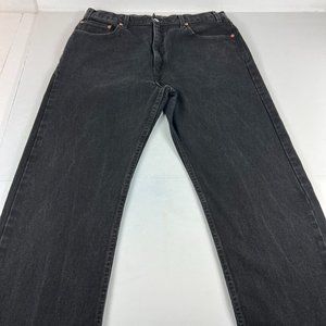 VTG Levi's Jeans Mens 34x35* 505 Straight Leg Black Faded Cotton Denim Tag 36x36